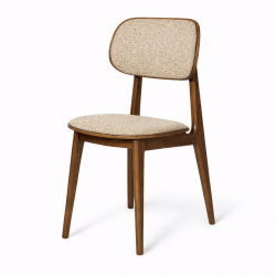 כסא לולה מרופד אגוז