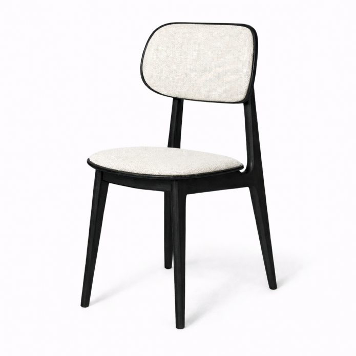 כסא לולה מרופד שחור