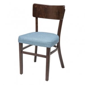 כסא מעוצב למטבחים בצבע כחול עם ריפוד