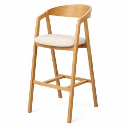 כסא בר אמזונס אלון מרופד