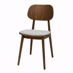 כסא לולה מושב מרופד אגוז