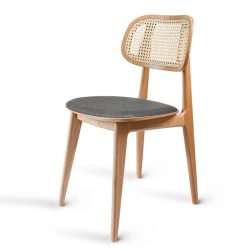 כסא לולה ראטן מרופד כסא לולה ראטן מרופד