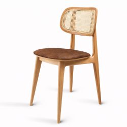 כסא לולה ראטן מרופד