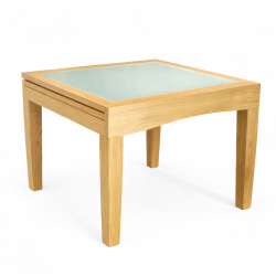 שולחן פקינו זכוכית אלון