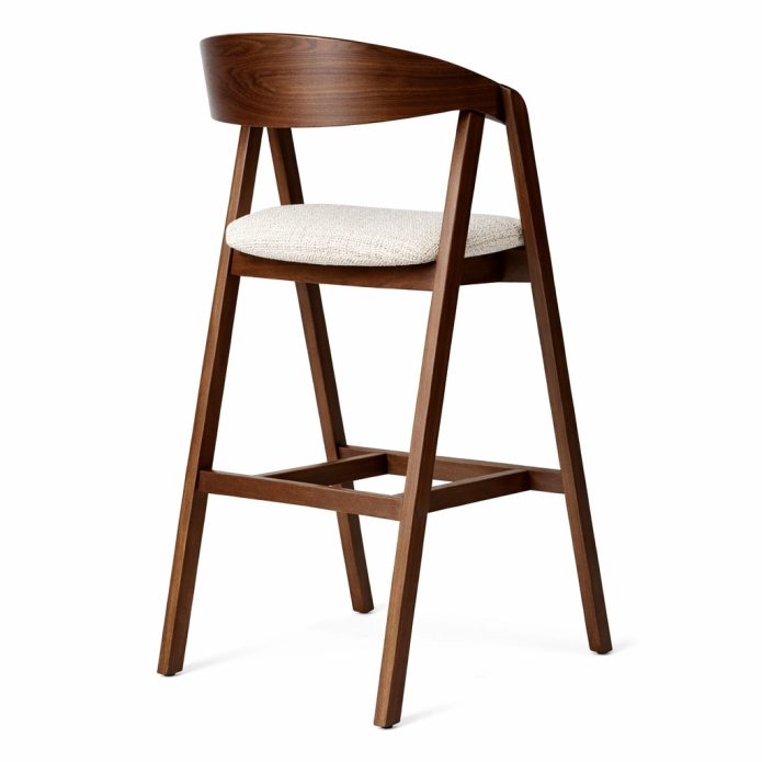 כסא בר אמזונס אגוז מרופד