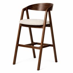 כסא בר אמזונס אגוז מרופד