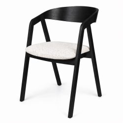 כסא אמזונס מרופד שחור