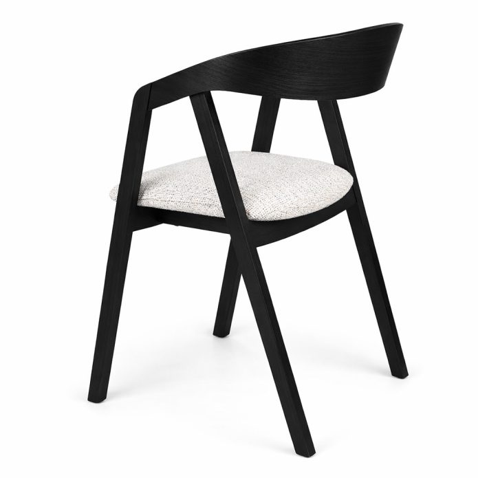 כסא אמזונס מרופד שחור