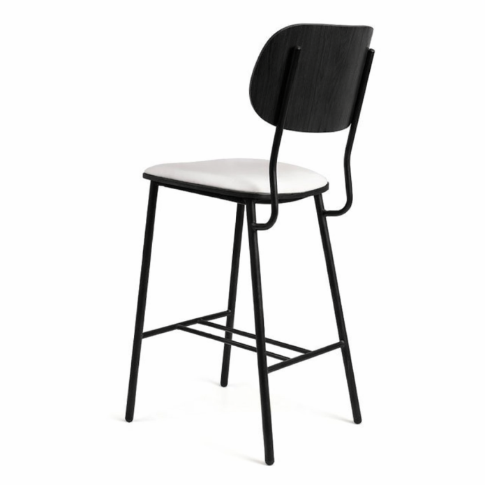 כסא בר ריץ שחור מרופד